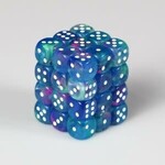 Chessex Festive Waterlily/white 12mm d6 Dice Block (36 dice)