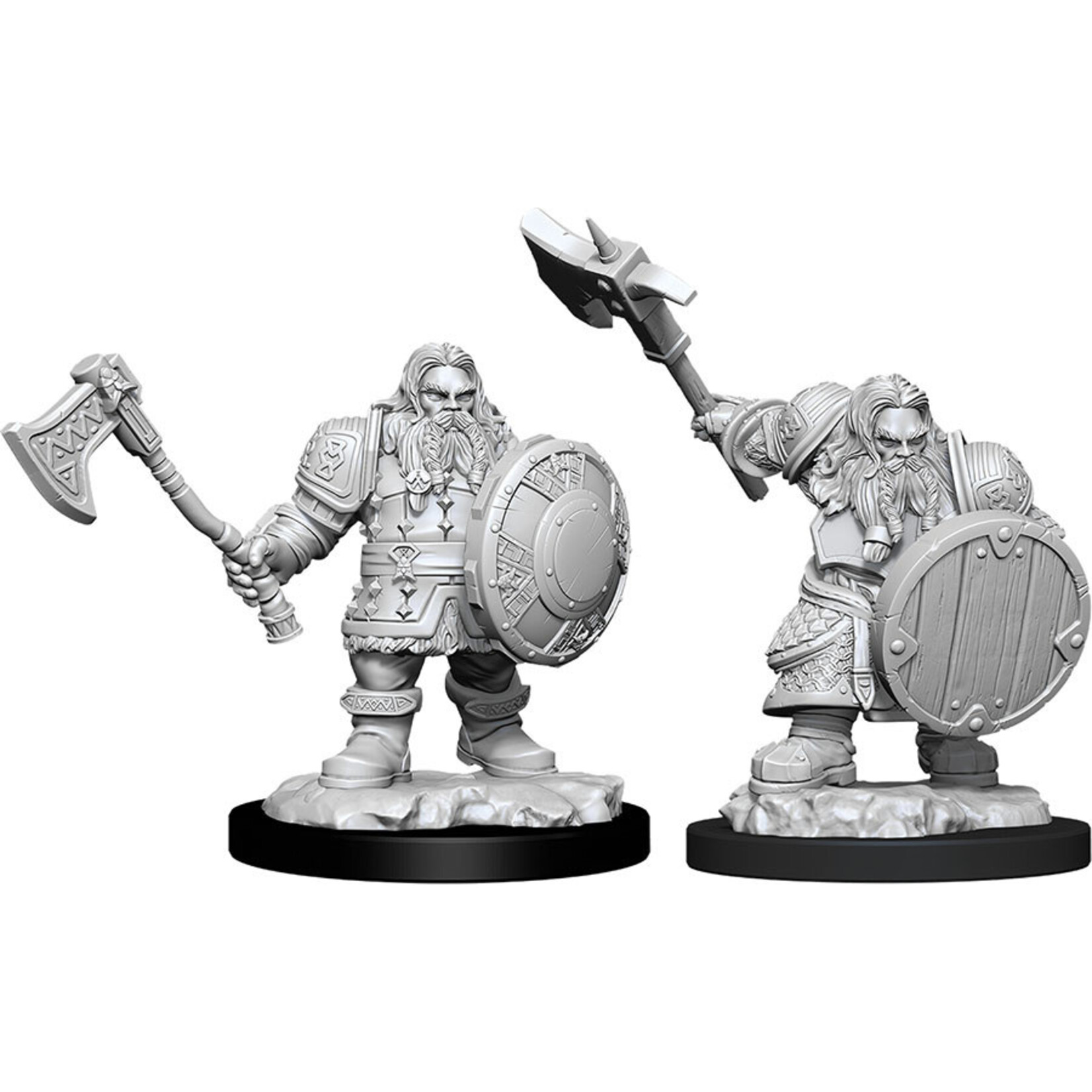 Wizkids DND Unpainted Minis Wave 11 Male Dwarf Fighter