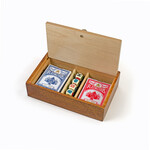 Wood Expressions Wood Card Box with Decks and Dice