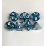Chessex Lustrous Slate/white Polyhedral 7-Dice Set