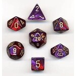 Chessex Gemini Purple-Red/gold Polyhedral 7-Dice Set