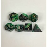 Chessex Gemini Black-Green/gold Polyhedral 7-Dice Set