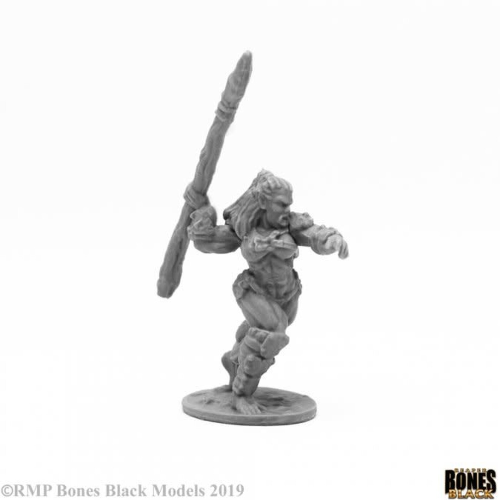 Reaper Miniatures Bones Black: Jade Fire Spearman