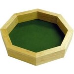 Koplow Games 10 inch Wood Dice Tray Octagon-Shaped