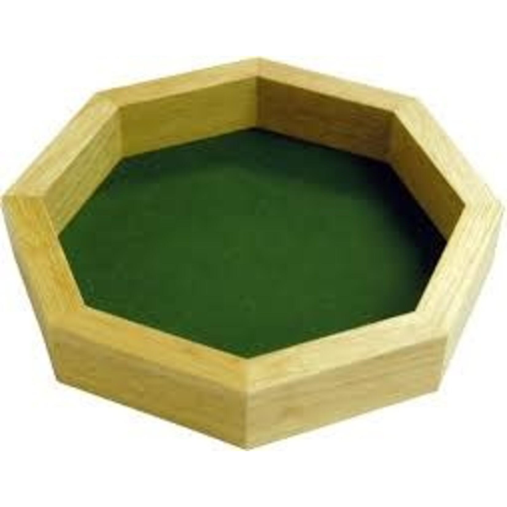 Koplow Games 10 inch Wood Dice Tray Octagon-Shaped