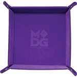 Metallic Dice Games Fold UP Dice Velvet Tray Purple