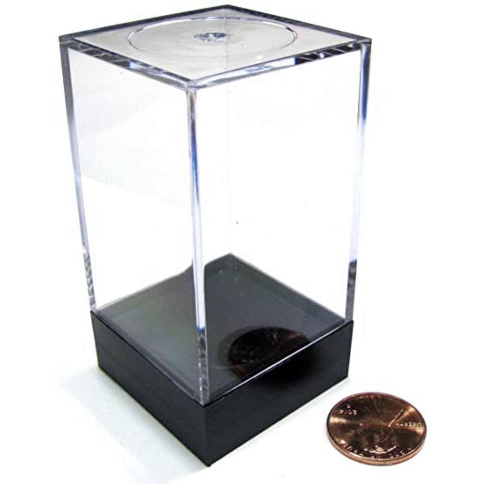 Chessex Empty Crystal Display Box (M) Tall Clear w/Black Lid
