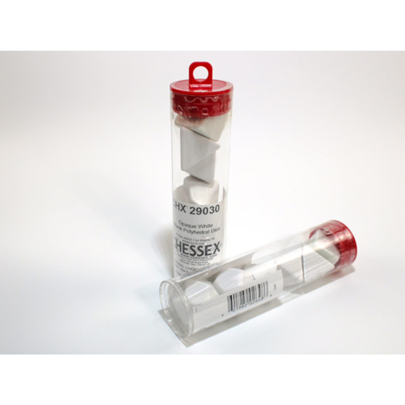 Chessex Opaque Polyhedral White Set of 6 Blank Dice