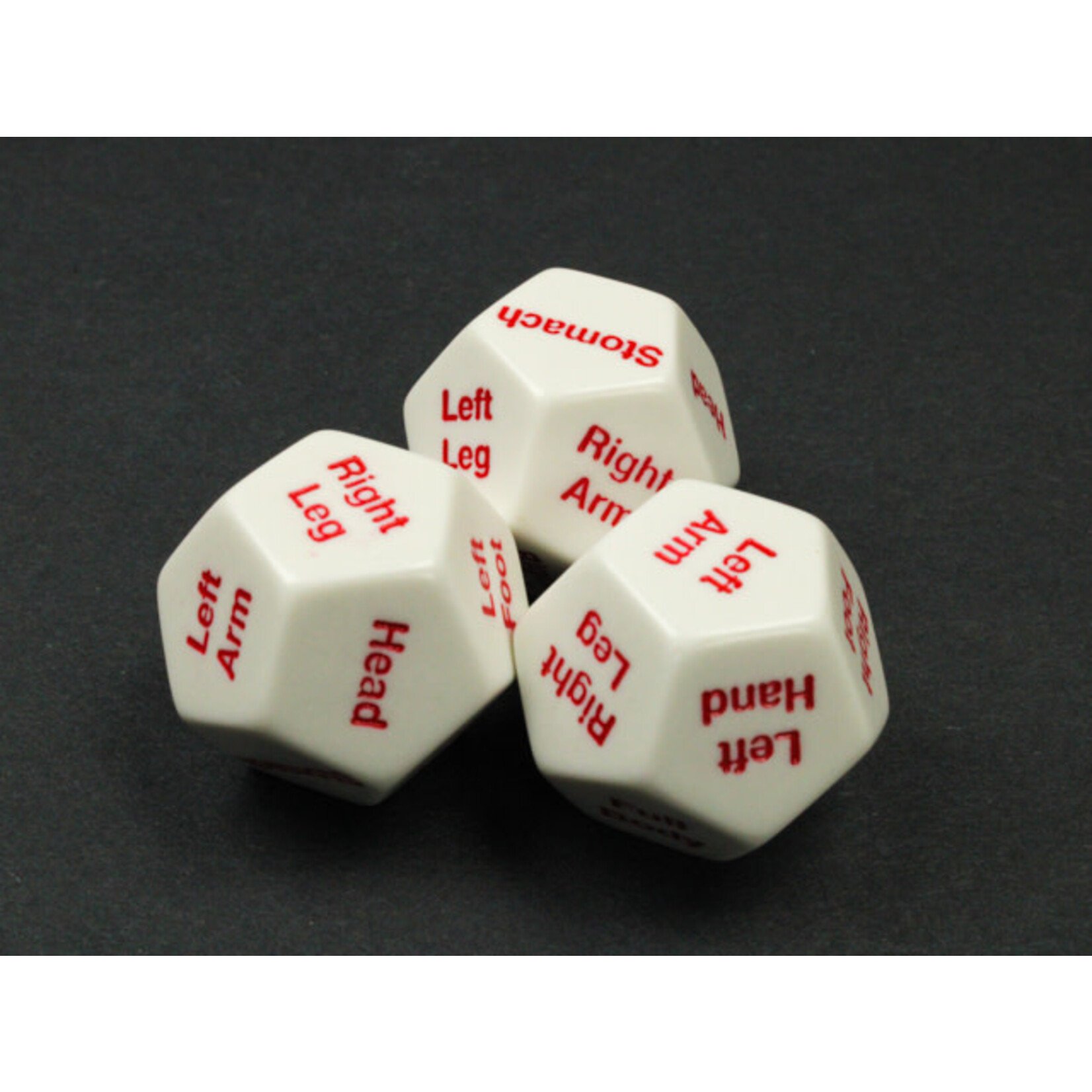 Chessex Hit Location (Body Parts) d12 w/red paint (1 die)