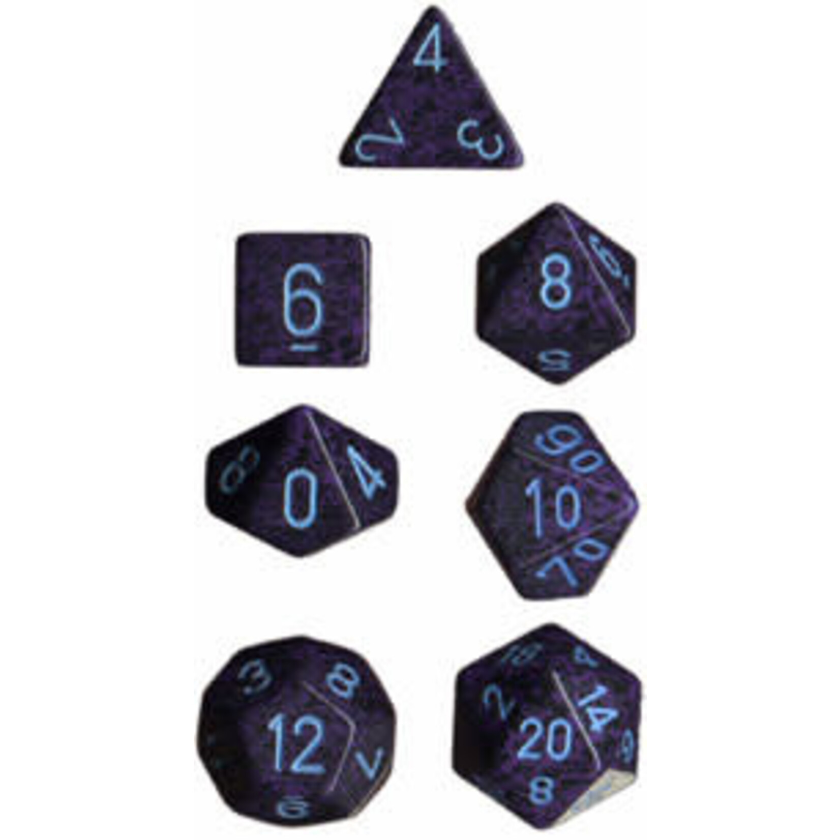 Chessex Speckled Cobalt Polyhedral 7-Dice Set