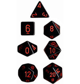 Chessex Opaque Poly Black/Red (7)