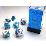 Chessex Gemini Astral Blue-White/red Polyhedral 7-Dice Set