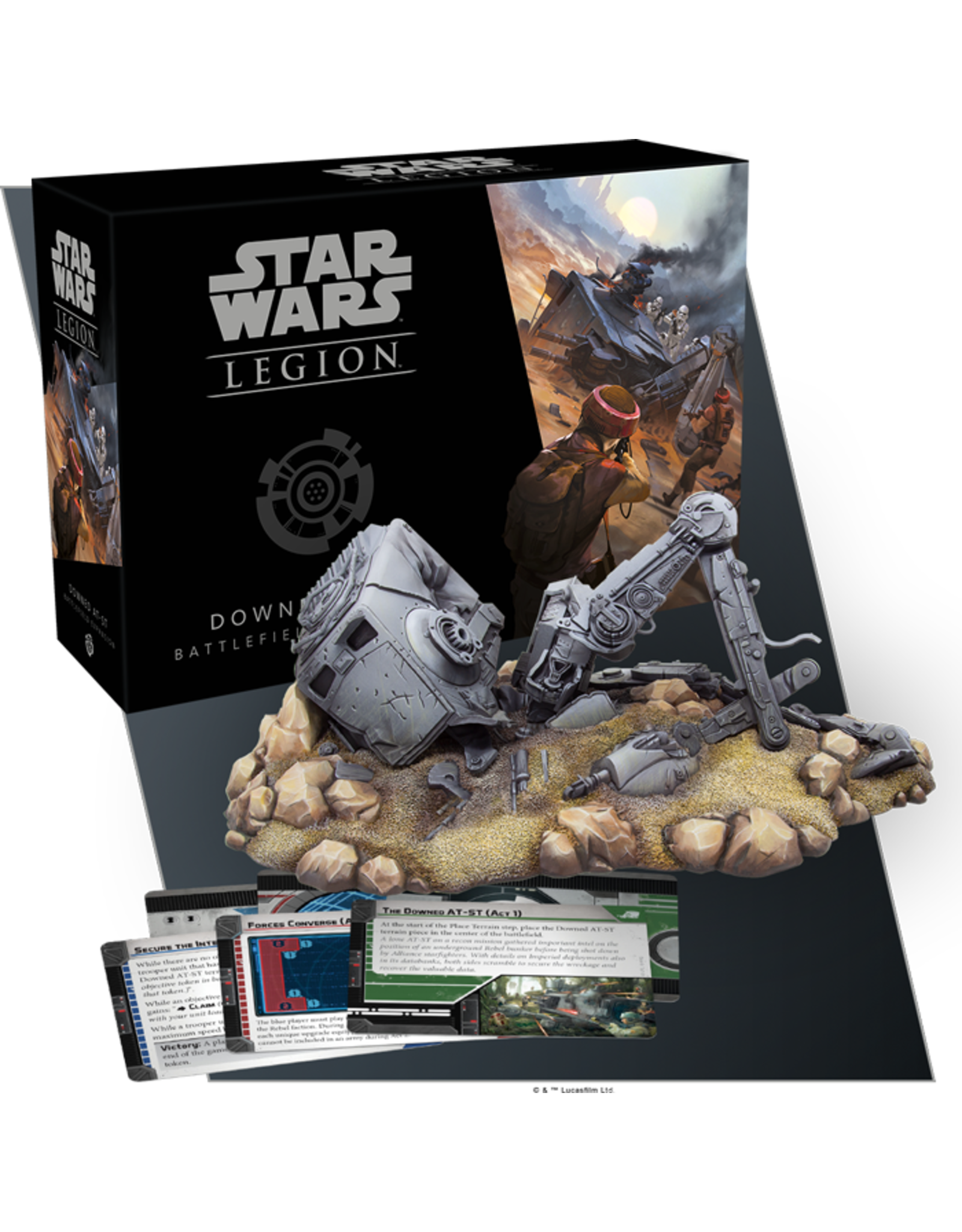 Fantasy Flight Games Downed AT-ST Battlefield Expansion