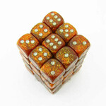Chessex Glitter Gold/silver 12mm d6 Dice Block (36 dice)