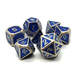 Old School Dice Old School 7 Piece DnD RPG Metal Dice Set: Elven Forged - Metallic Blue