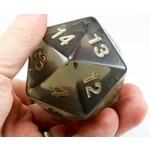 Chessex 55mm Jumbo d20 Translucent Smoke w/gold