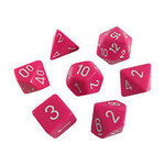 Chessex Opaque Pink/white Polyhedral 7-Dice Set