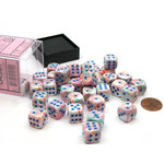 Chessex Festive Pop Art/blue 12mm d6 Dice Block (36 dice)