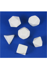 Chessex Blank Polyhedral Dice (6): White