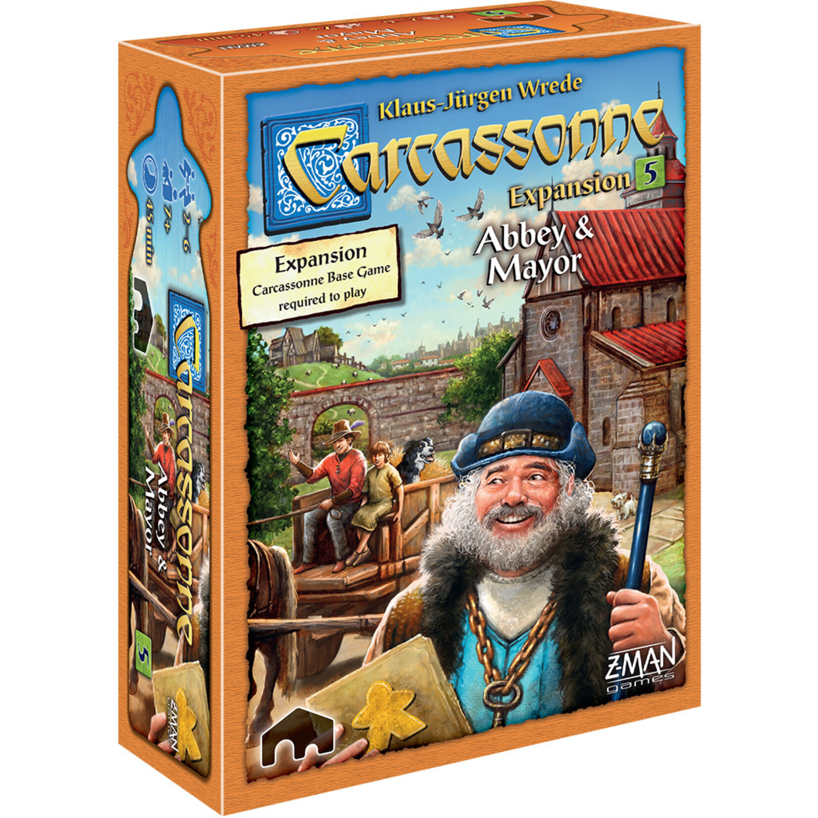 Z-Man Games Carcassonne Expansion 5: Abbey and Mayor