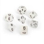 Chessex Frosted Clear/black Polyhedral 7-Dice Set