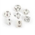 Chessex Frosted™ Polyhedral Clear/black 7-Die Set
