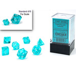 Chessex Translucent Mini-hedral™ Teal/white 7-Die Set