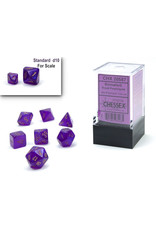 Chessex Borealis Royal Purple/Gold mini poly 7 die set