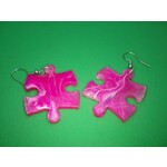 Chessex Earrings Borealis Puzzle Piece Pair (Assorted Dice Colors)