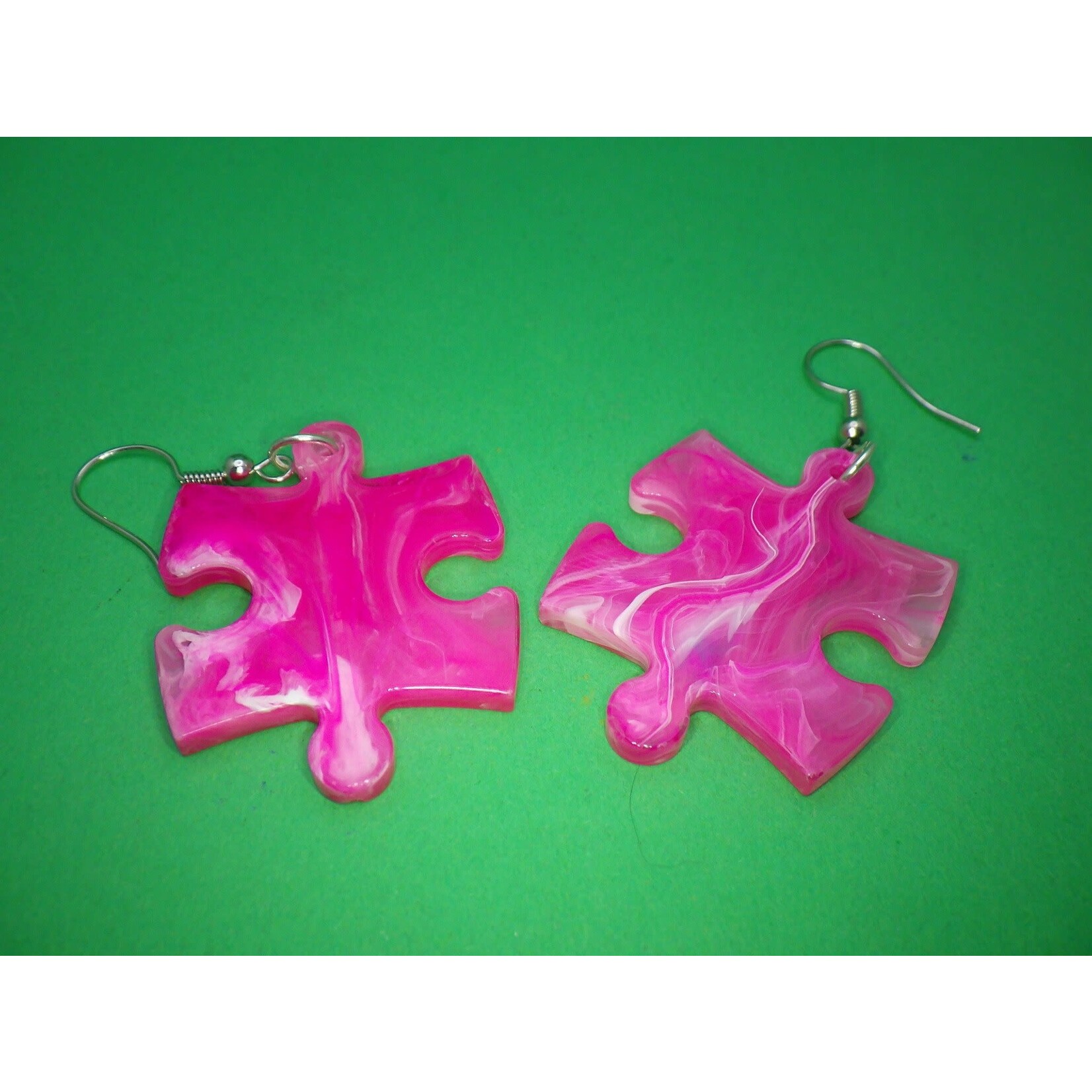 Chessex Earrings Borealis Puzzle Piece Pair (Assorted Dice Colors)