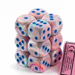 Chessex Festive Pop Art/blue 16mm d6 Dice Block (12 dice)