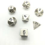Chessex Solid Metal Poly 7 Silver