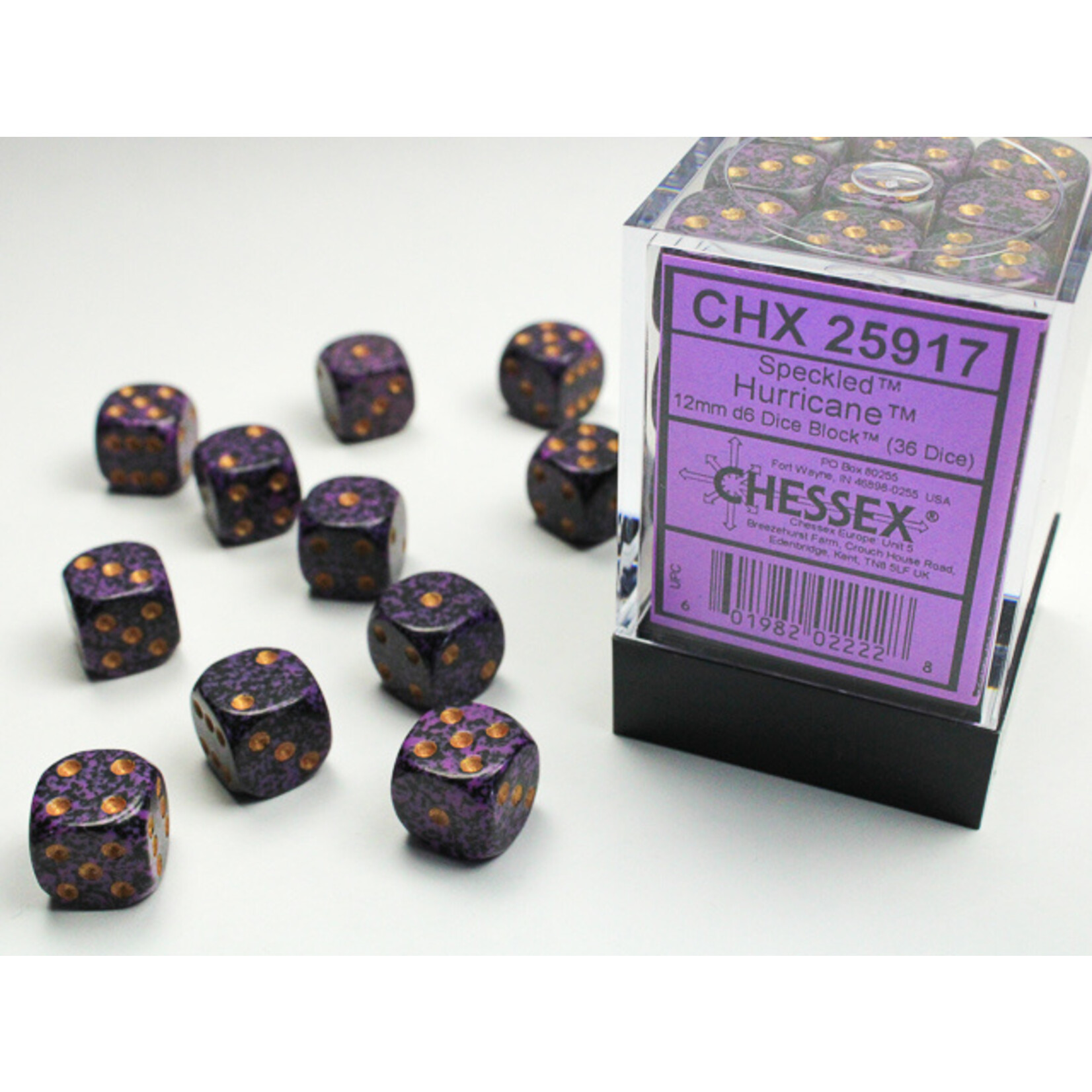 Chessex Speckled Hurricane 12mm d6 Dice Block (36 dice)