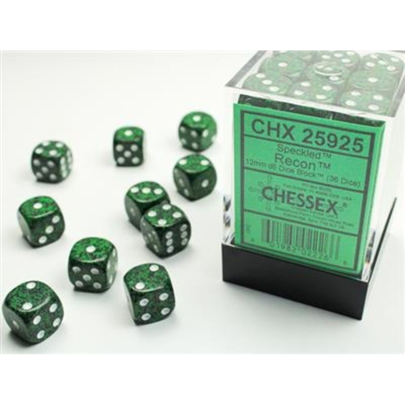 Chessex Speckled Recon 12mm d6 Dice Block (36 dice)
