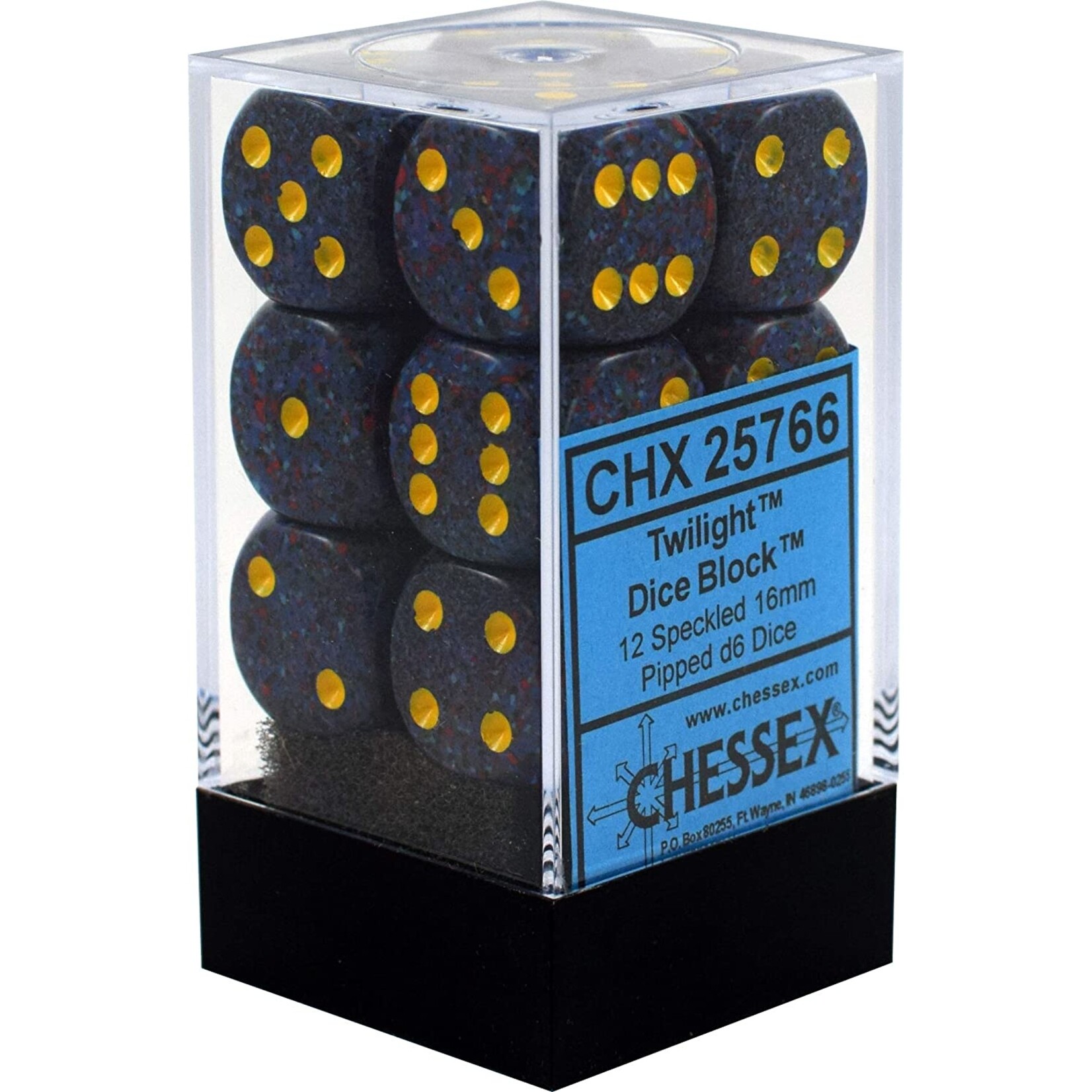 Chessex Speckled Twilight 16mm d6 Dice Block (12 dice)