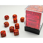 Chessex Scarab Scarlet/gold 12mm d6 Dice Block (36 dice)