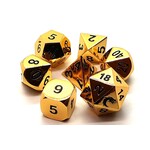 Old School Dice Old School 7 Piece DnD RPG Metal Dice Set: Halfling Forged - Shiny Gold