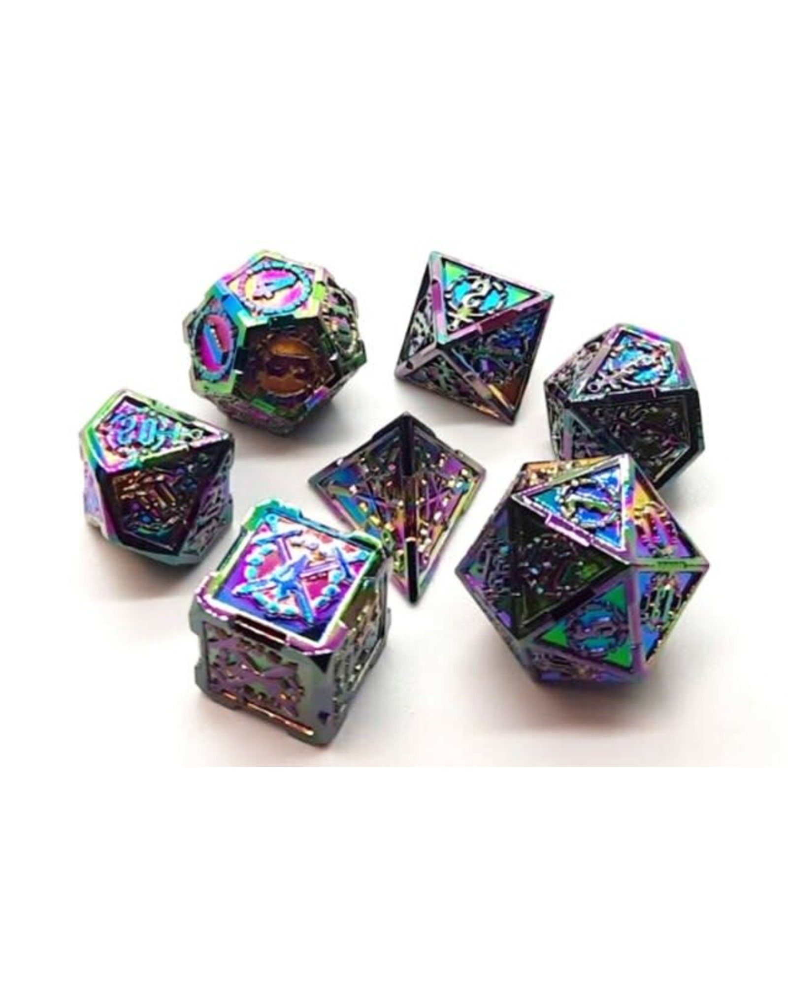 Old School Dice Old School 7 Piece DnD RPG Metal Dice Set: Knights of the Round Table - Spectral