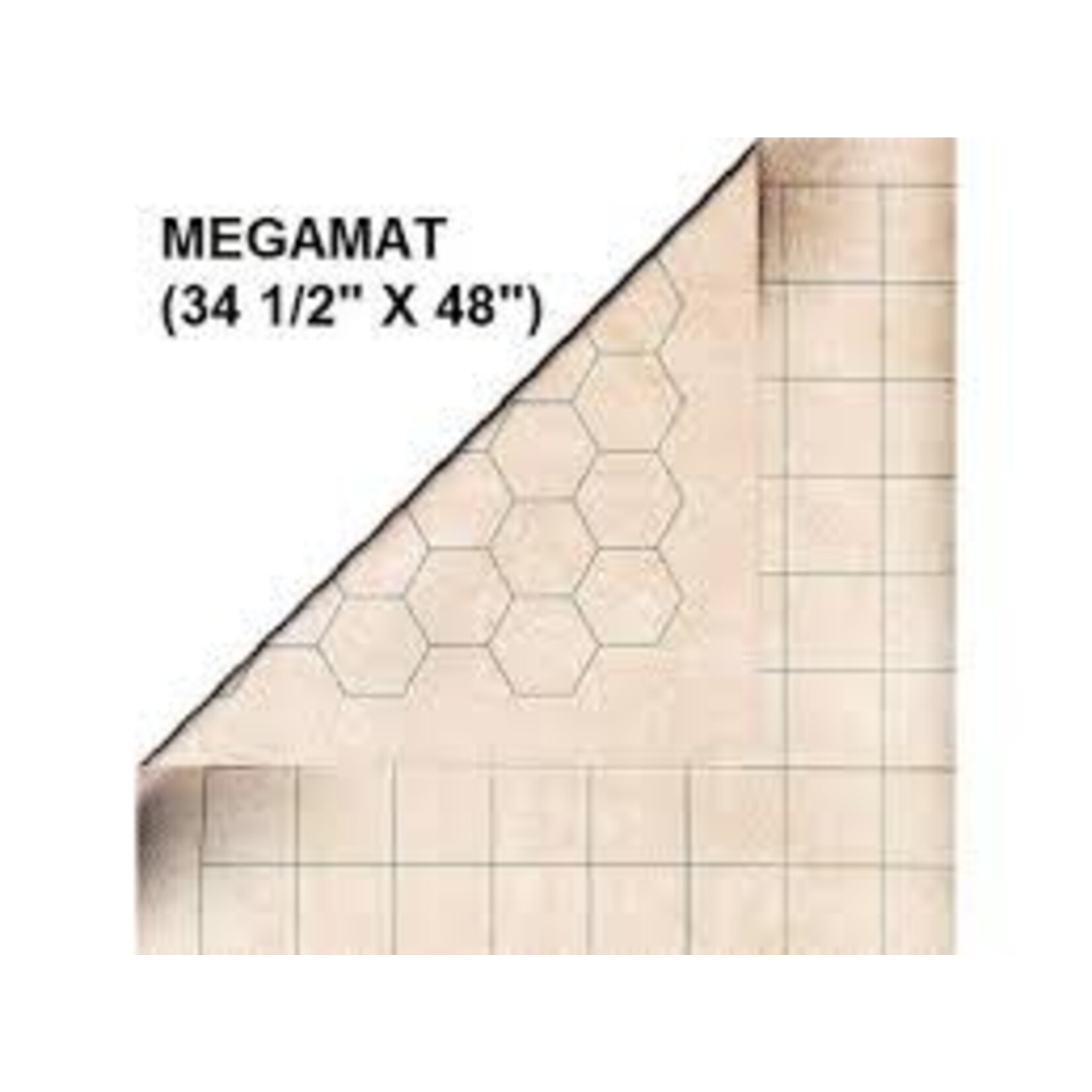 Chessex Reversible Megamat® 1" Squares & 1" Hexes (34½" x 48")