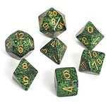 Chessex Speckled Golden Recon Polyhedral 7-Dice Set