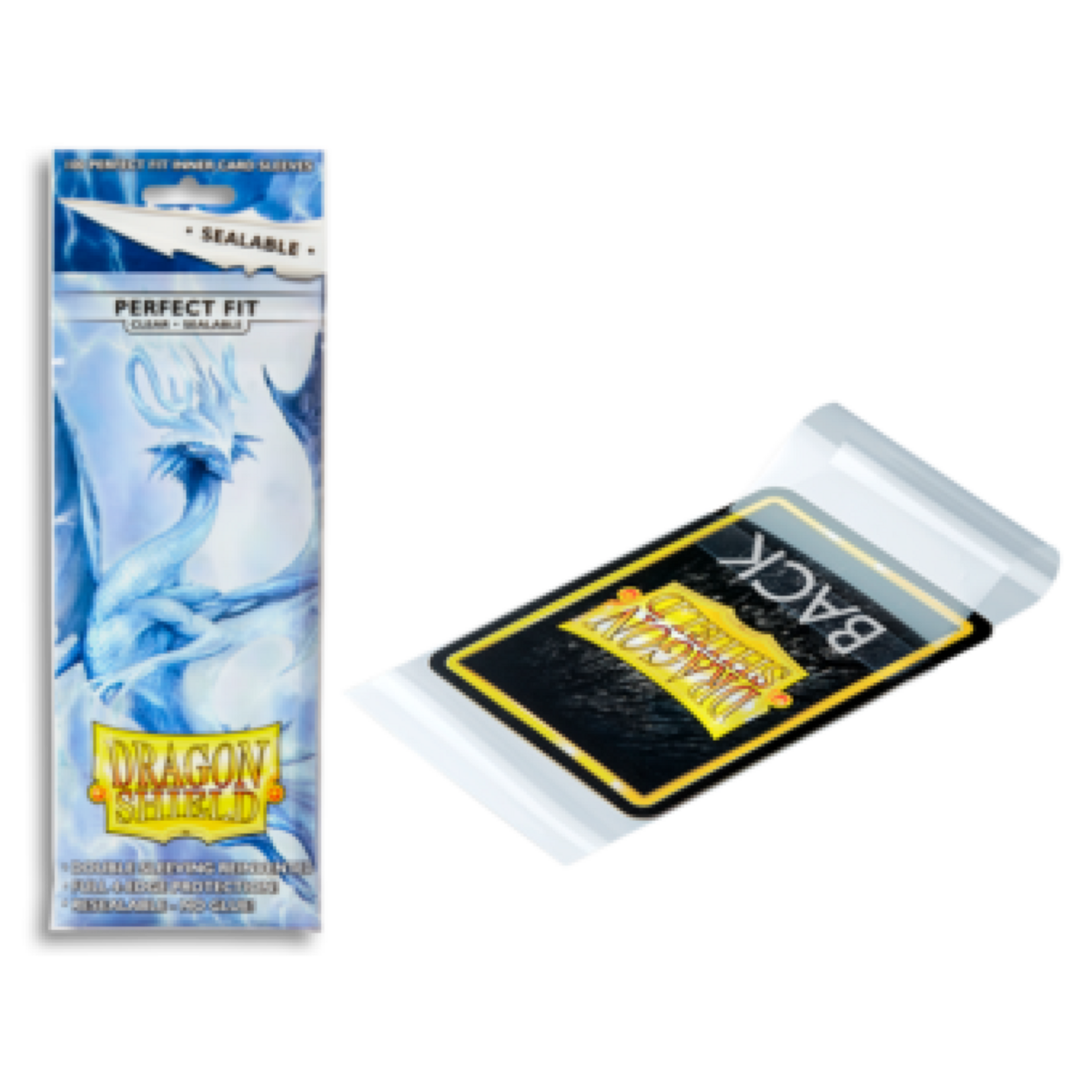 Arcane Tinmen Dragon Shields Perfect Fit Sealable: (100) Clear