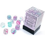 Chessex Nebula® 12mm d6 Wisteria/white Luminary™ Dice Block™ (36 dice)