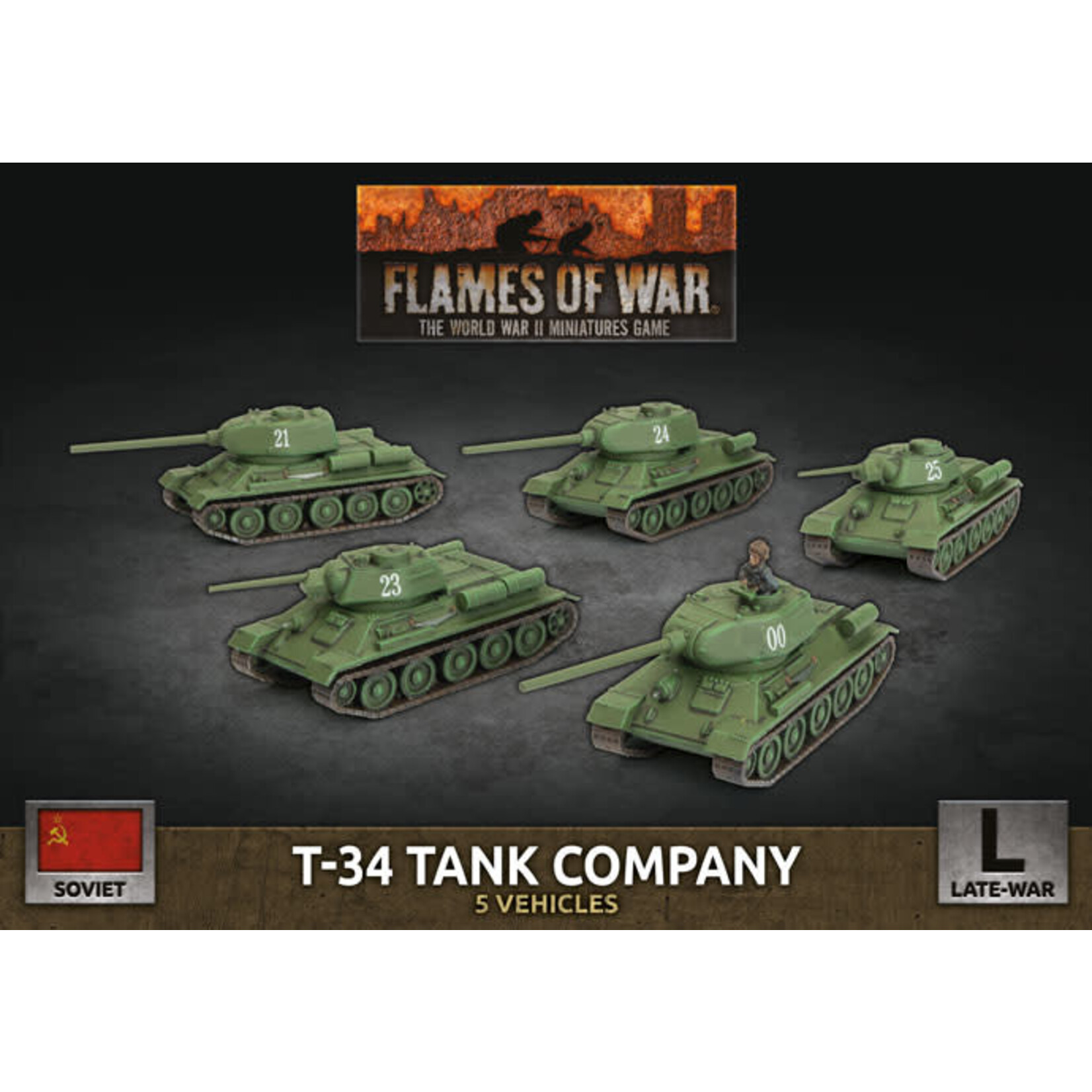 Battlefront Miniatures T-34 Tank Company (x5 Plastic)