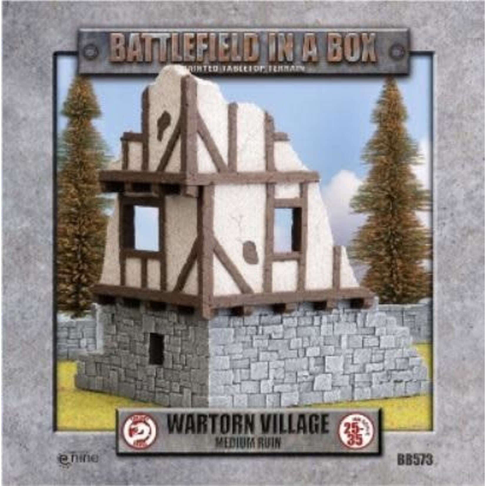 Gale Force Nine Battlefield in a Box: Wartorn Village - Medium Ruin