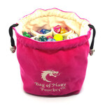 Old School Dice Bag of Many Pouches Dice Bag - Pink
