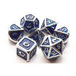 Old School Dice Old School 7 Piece DnD RPG Metal Dice Set: Dragon Scale - Blue