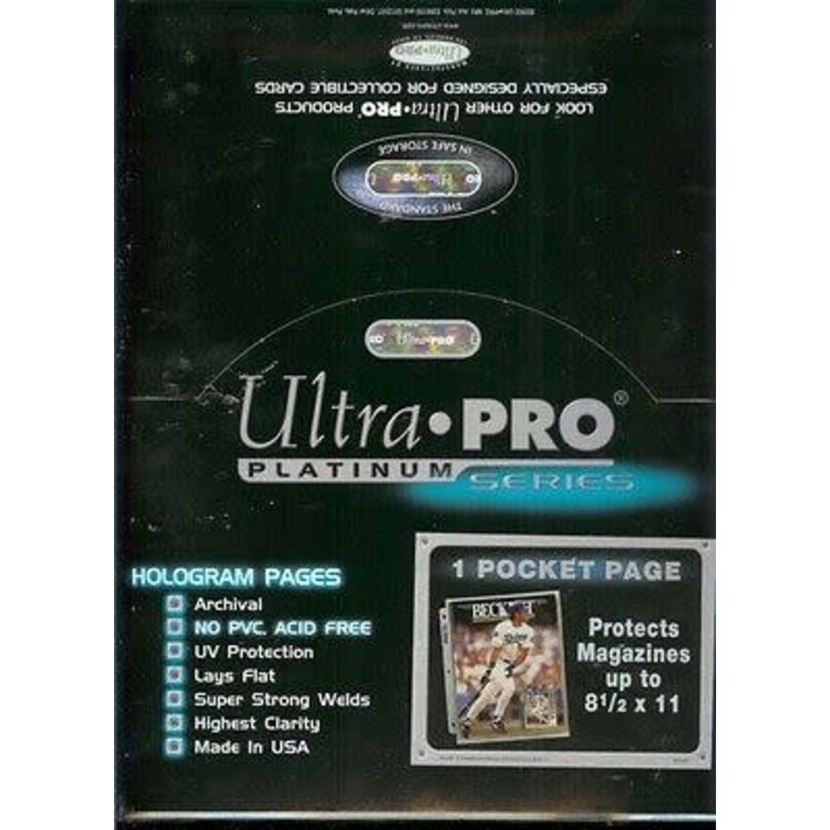 Ultra Pro UP Platinum Series 1 Pocket Page