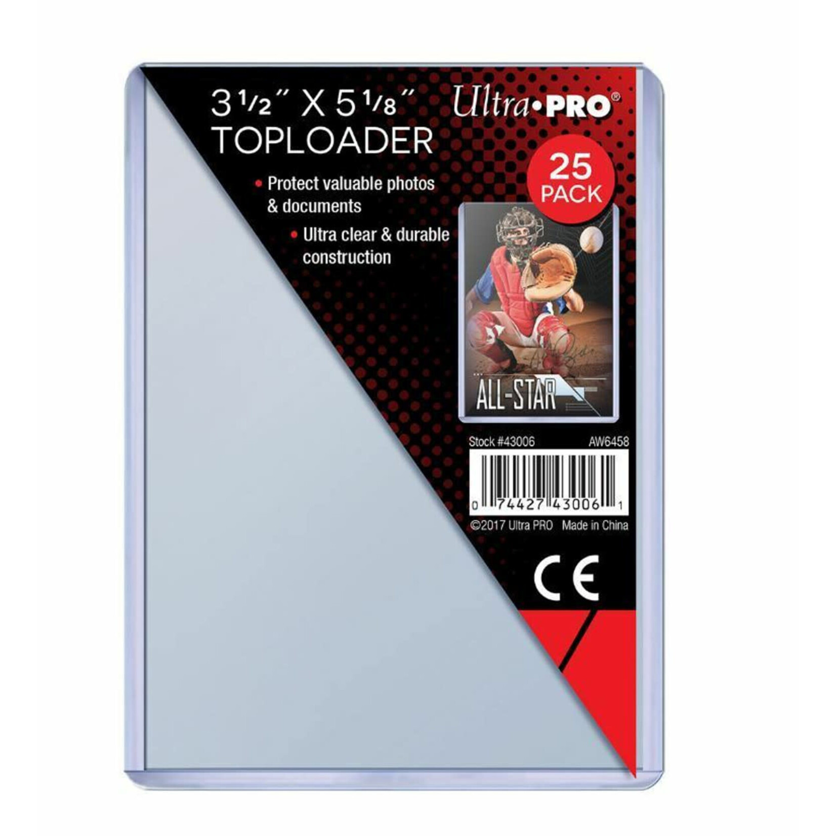 Toploader: 3.5 in x 5 1/8 in (25)