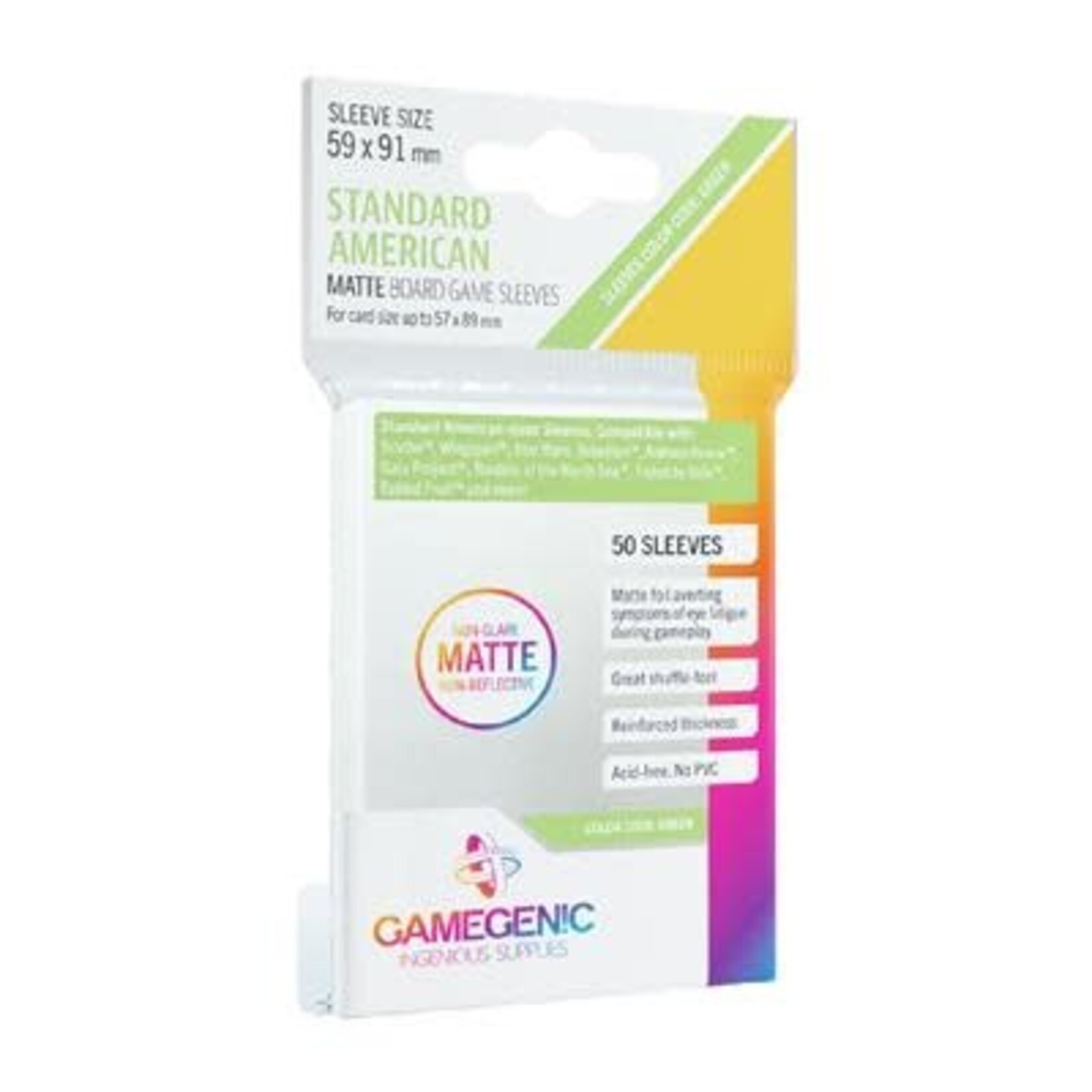Board Game Sleeves Standard American Clear Matte