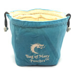 Old School Dice Bag of Many Pouches RPG DnD Dice Bag: Teal